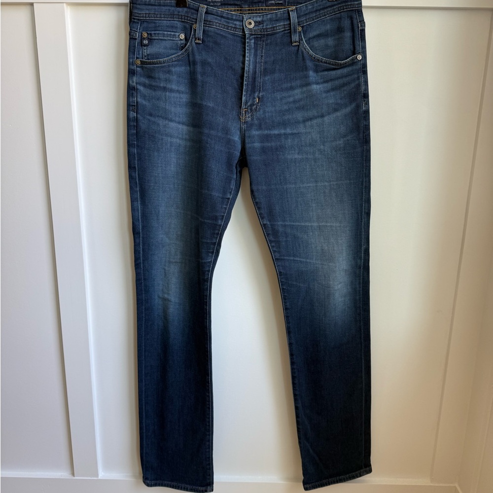 Ag Adriano Goldschmied Everett Slim Straight Blue Jeans | 34x34